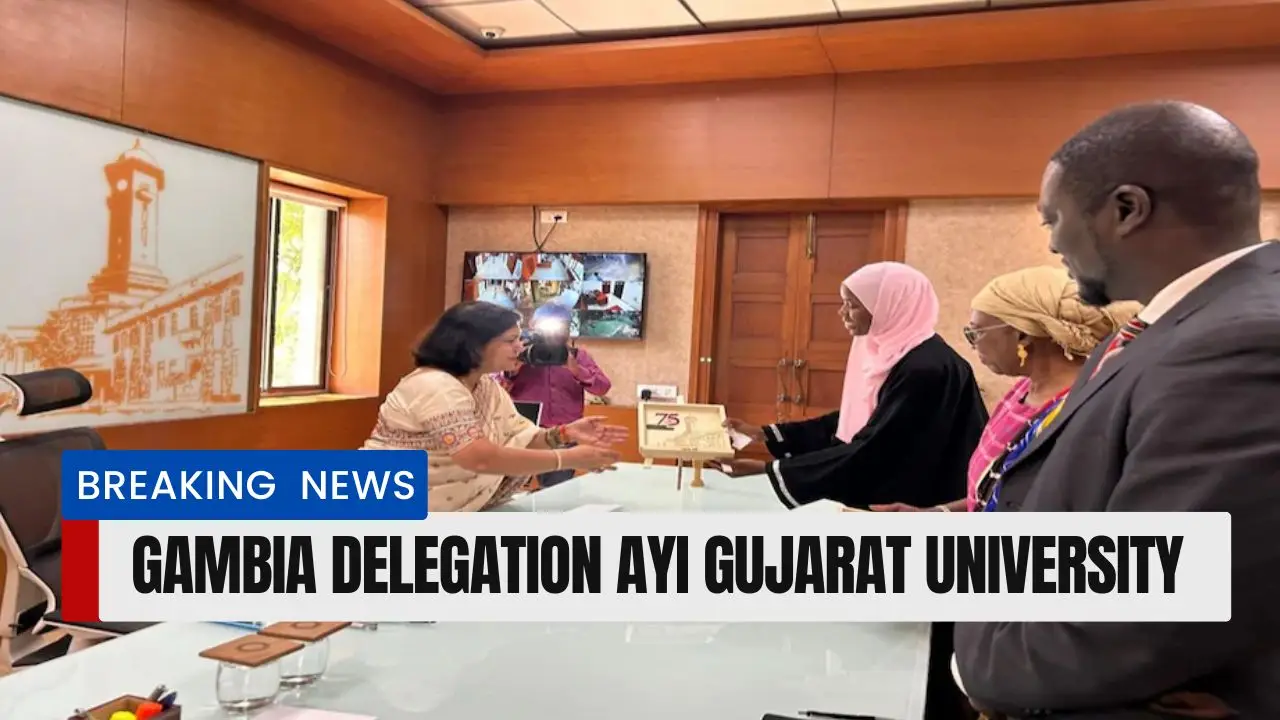 Gambia delegation Ayi Gujarat University